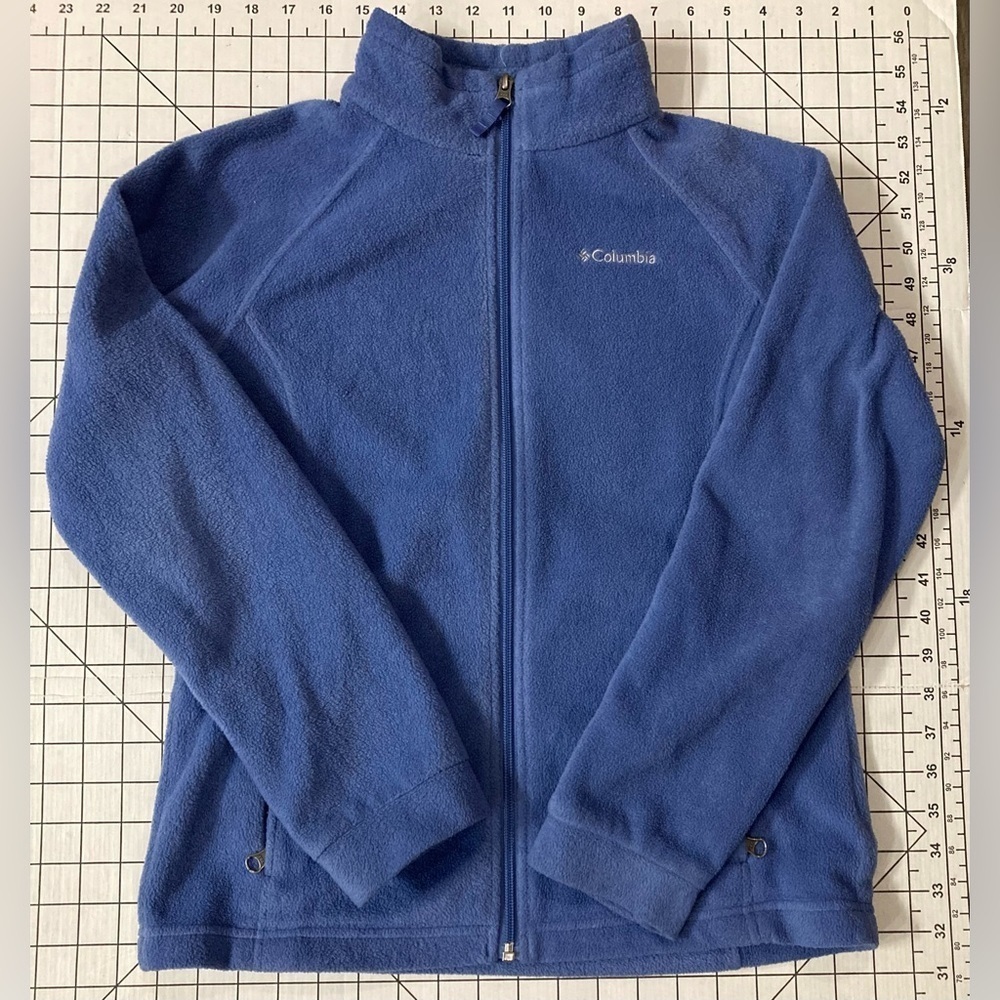 Columbia Girl’s Size Large Indigo Fleece Zip Up Jacket